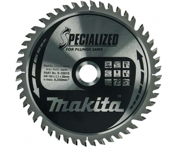 TCT Specialized žagin list 165 mm 48Z Makita B-33015
