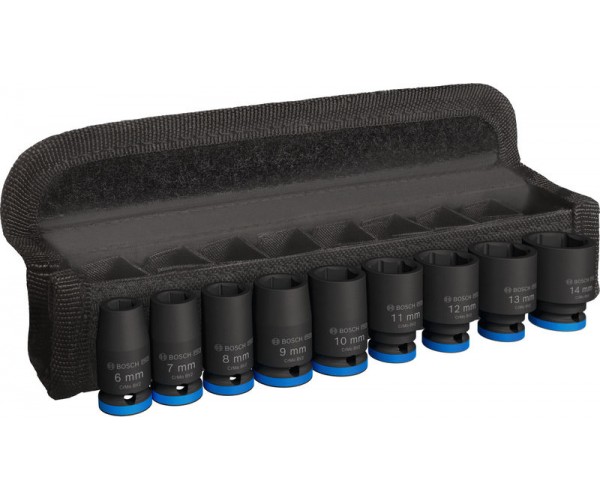 Komplet PRO Impact Socket Set Bosch, 1/4 palca, standardni, 9-delni 2608003034