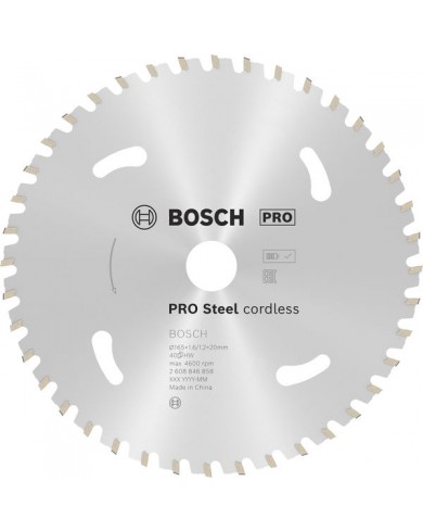 List za krožno žago Bosch PRO Steel cordless, 165 x 1,6 x 20 mm 2608846858 List za krožno žago Bosch PRO Steel cordless, 165 x 1,6 x 20 mm 2608846858