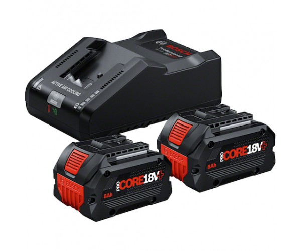 Začetni komplet Bosch 2 x ProCORE18V+ 8.0Ah + GAL 18V-160 1600A02X03
