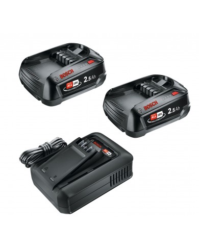 Začetni komplet Bosch 18V, 2x 2,5 Ah + AL 18V-44 1600A031T5