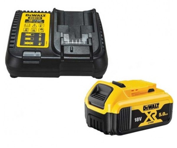 Set akumulator 5.0 Ah + hitri polnilnik Dewalt