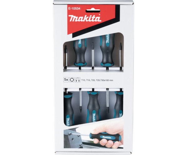 5-delni set izvijačev torx Makita E-10534