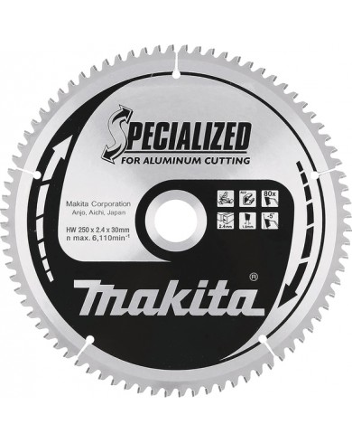 TCT Specialized žagin list za aluminij 250 mm (100 zob) 250x30x100Z Makita B-33314 TCT Specialized žagin list za aluminij 250 mm (100 zob) 250x30x100Z Makita B-33314