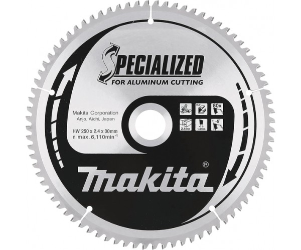 TCT Specialized žagin list za aluminij 250 mm (100 zob) 250x30x100Z Makita B-33314 TCT Specialized žagin list za aluminij 250 mm (100 zob) 250x30x100Z Makita B-33314