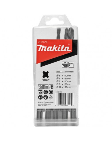 5-delni set svedrov za SDS-PLUS kladiva Makita D-61678 5-delni set svedrov za SDS-PLUS kladiva Makita D-61678