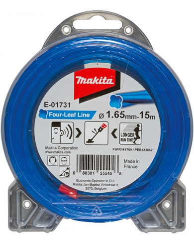Štiridelna najlonska nitka modra Makita 1,65 mm x 15 m E-01731