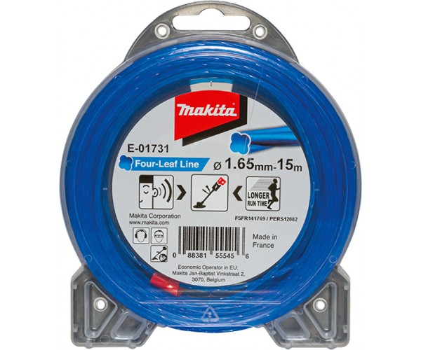 Štiridelna najlonska nitka modra Makita 1,65 mm x 15 m E-01731