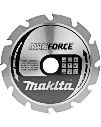 TCT MAKForce žagin list 190x30mm 12.zob Makita B-08224