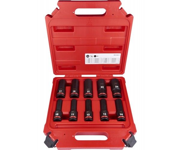 10-delni set dolgih nasadnih ključev Milwaukee 4932480457