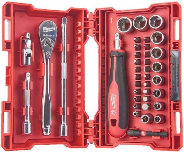 38-delni set vijačnih nastavkov in ključev 1/4" Milwaukee 4932498381
