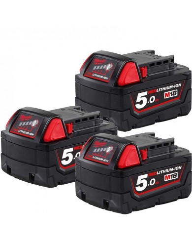 3x Akumulator 5.0 Ah Milwaukee M18 B5-3