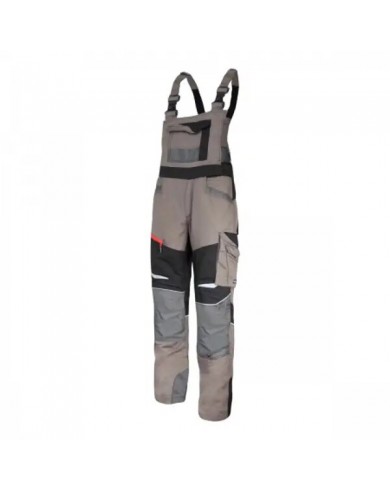 Hlače z naramnicami Lahti Pro kaki/črna slim fit velikost 2XL L4060905
