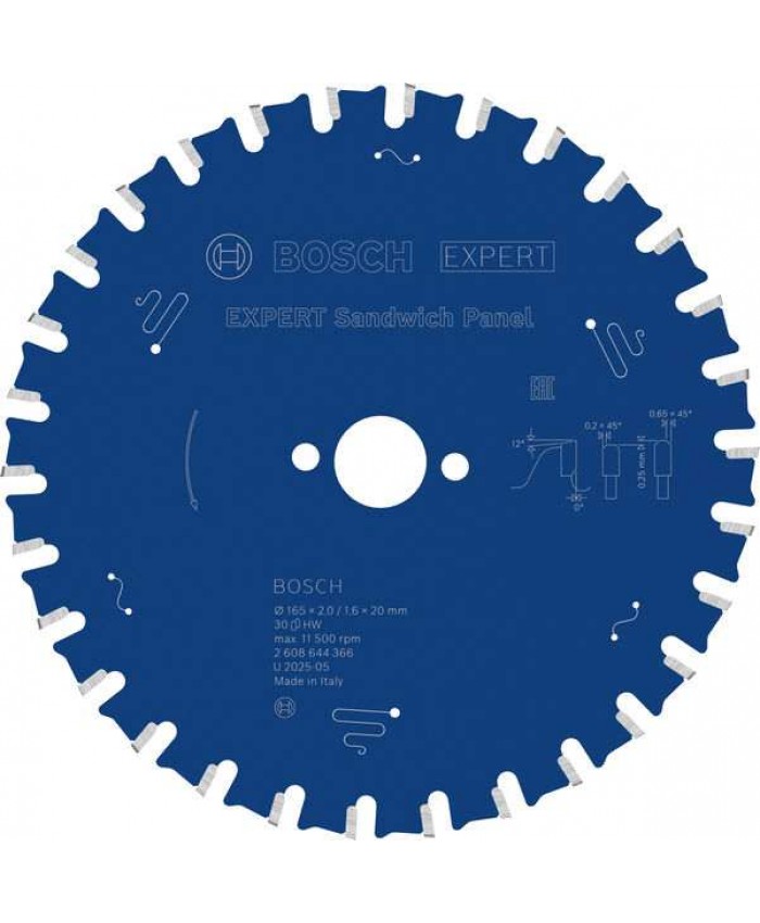 List za krožno žago Bosch EXPERT Sandwich Panel 165 x 2/1,6 x 20 mm, T30 2608644366