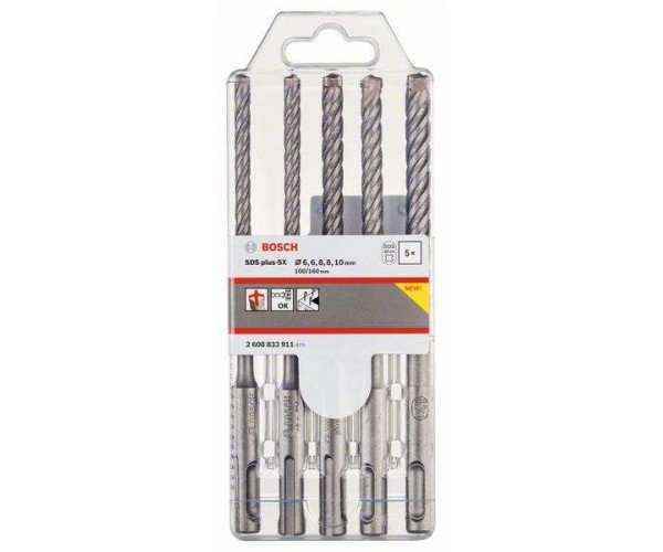 Udarni svedri SDS plus-5X SET 6/6/8/8/10mm Bosch 2608833911