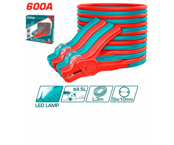 Vžigalni kabel s svetilko 600A (PBCA16008L) Total Tools