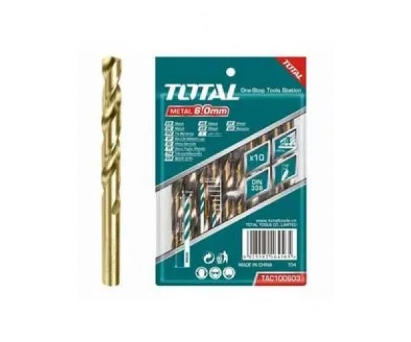 HSS vrtalni sveder za železo 6mm (TAC100603) Total Tools