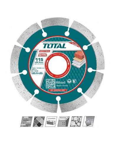 Diamantna rezalna plošča 115mm / INDUSTRIAL (TAC21111512) Total Tools