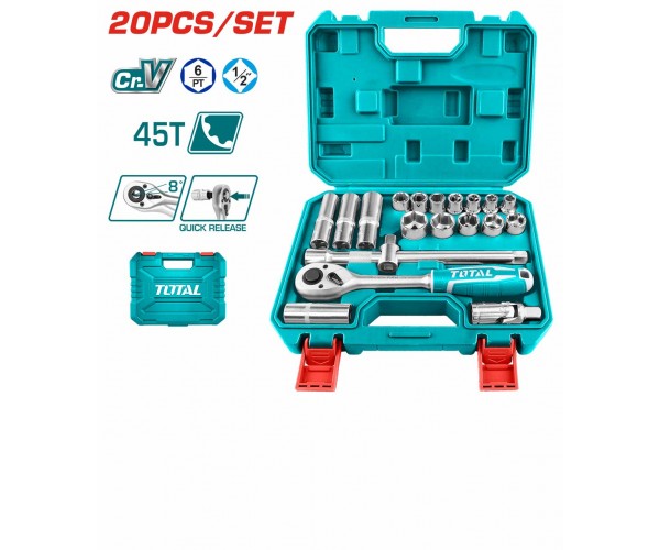 20-delni set ključev 1/2 BIG, 3,1kg/ INDUSTRIAL (THT121201) Total Tools