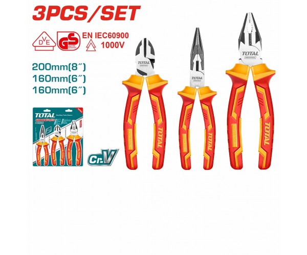 3 -delni set izolirane klešče/ INDUSTRIAL (THT2K0302) Total Tools