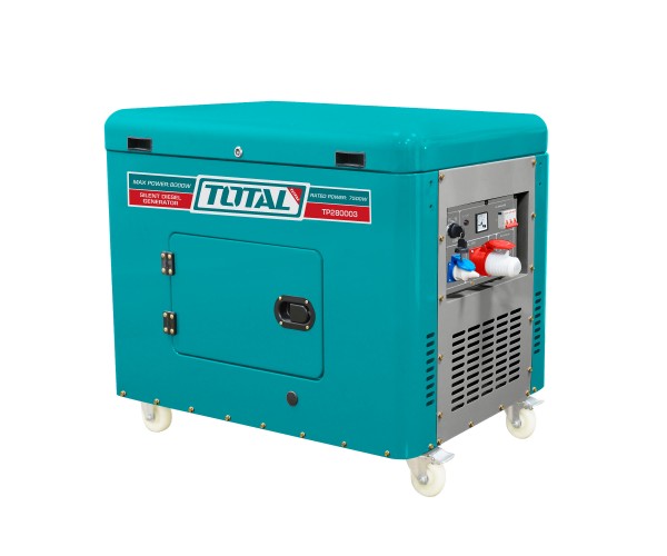 3-fazni tihi dizelski generator 8kW, 25L/9KM/9ur/3000rpm (TP280003) Total Tools