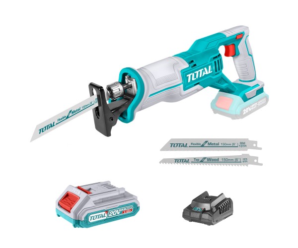 Akumulatorska sabljasta žaga 2800rpm/20V/2.0Ah-7.5Ah/P20S (SET Baterija 1x2Ah, Polnilec) (TRSLI11521) Total Tools