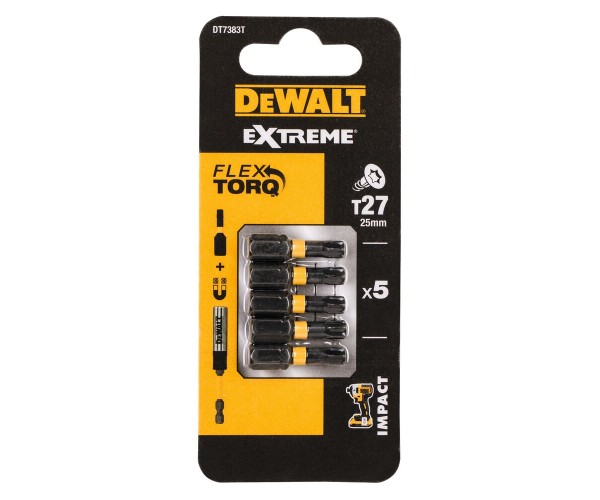 VIJAČNI NAST TORX 27/25 EXTREME ZA UDAR. VIJ. 5KOM Dewalt DT7383T VIJAČNI NAST TORX 27/25 EXTREME ZA UDAR. VIJ. 5KOM Dewalt DT7383T