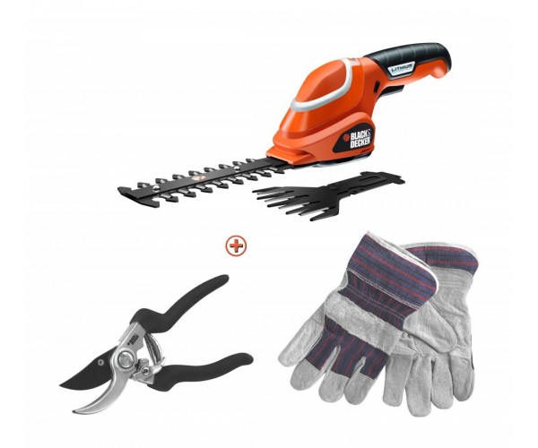 Akumulatorske škarje za travo Black+Decker GSL700KIT