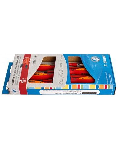 Garnitura izvijačev VDE TBI s preizkuševalcem napetosti v kartonu 603CS6TVDETBI, s preizk. Unior 617043