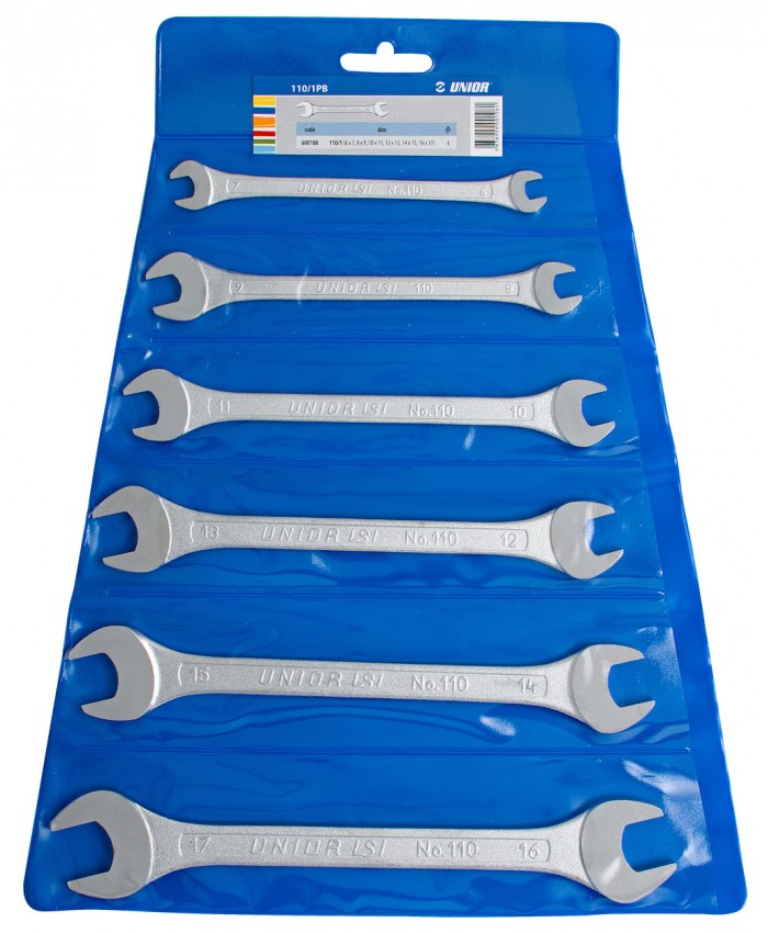 KLJUČI VILIČASTI V PVC ETUIJU Art.110/1PB 6-17 mm/6 kos Unior 600108 KLJUČI VILIČASTI V PVC ETUIJU Art.110/1PB 6-17 mm/6 kos Unior 600108